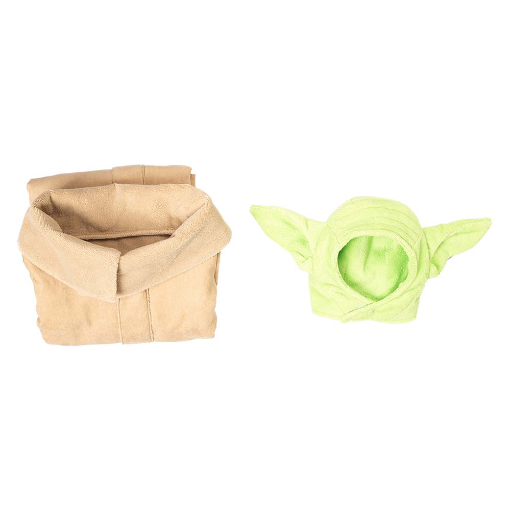 TV The Mandalorian -Baby Yoda Robe Hat Outfits Halloween Carnival Suit Cosplay Costume For Kids