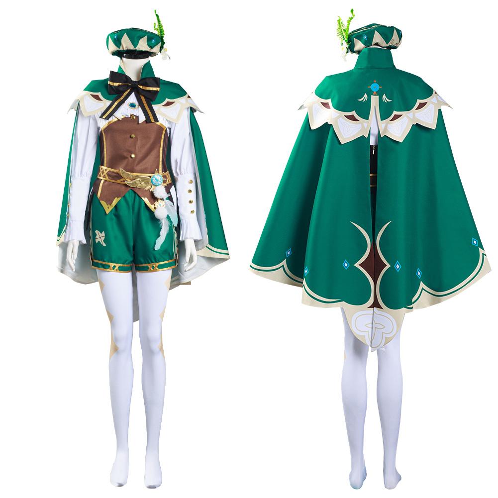 Game Genshin Impact Venti Cosplay Costume Outfit Suit Festival Christmas Carnival Party 