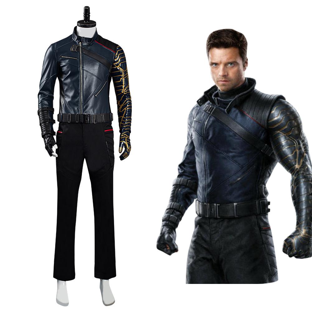 The Falcon and the Winter Soldier Bucky Barnes Cosplay Costume Halloween Carnival Suit