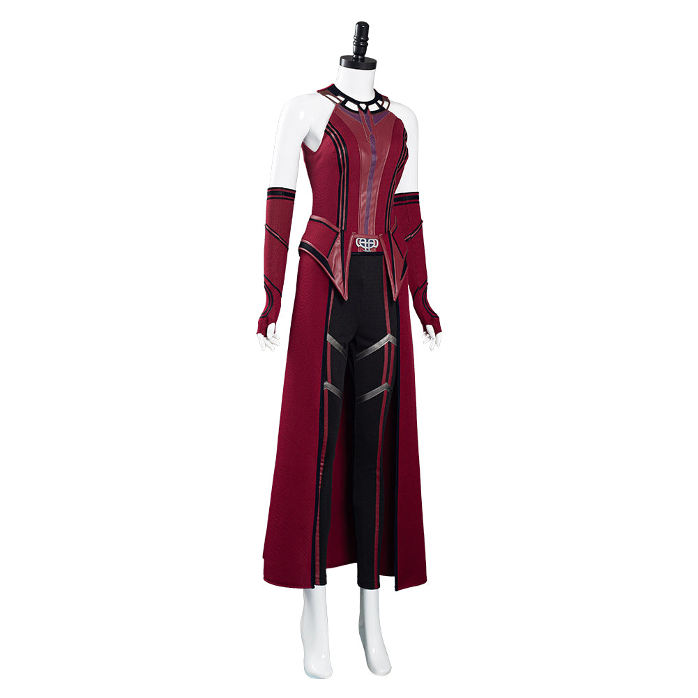 TV Wandavision Scarlet Witch Cosplay Costume Festival Party Outfit 