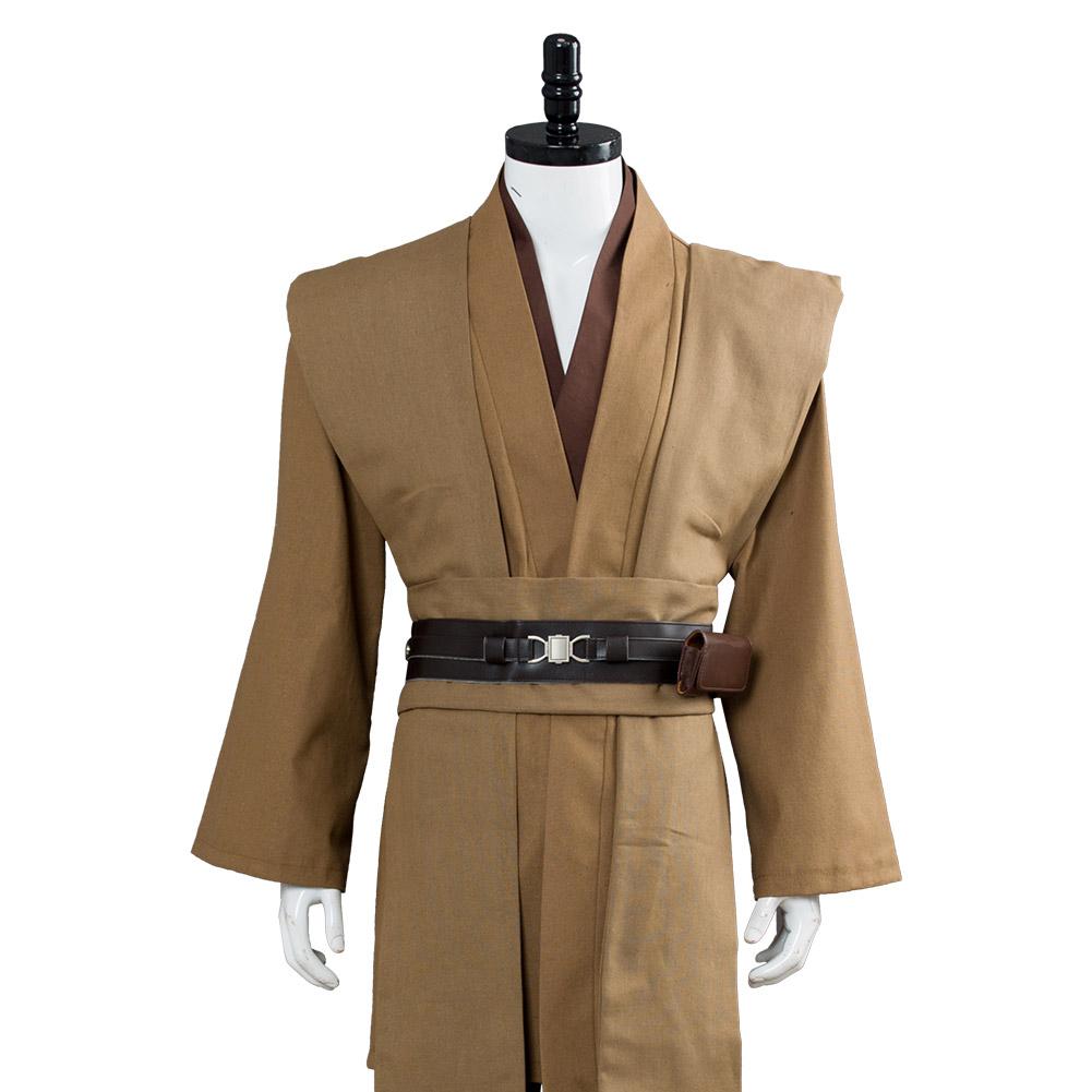 Movie Star Wars Kenobi Jedi TUNIC Outfits Brown Version No Cloak Halloween Carnival Suit Cosplay Costume
