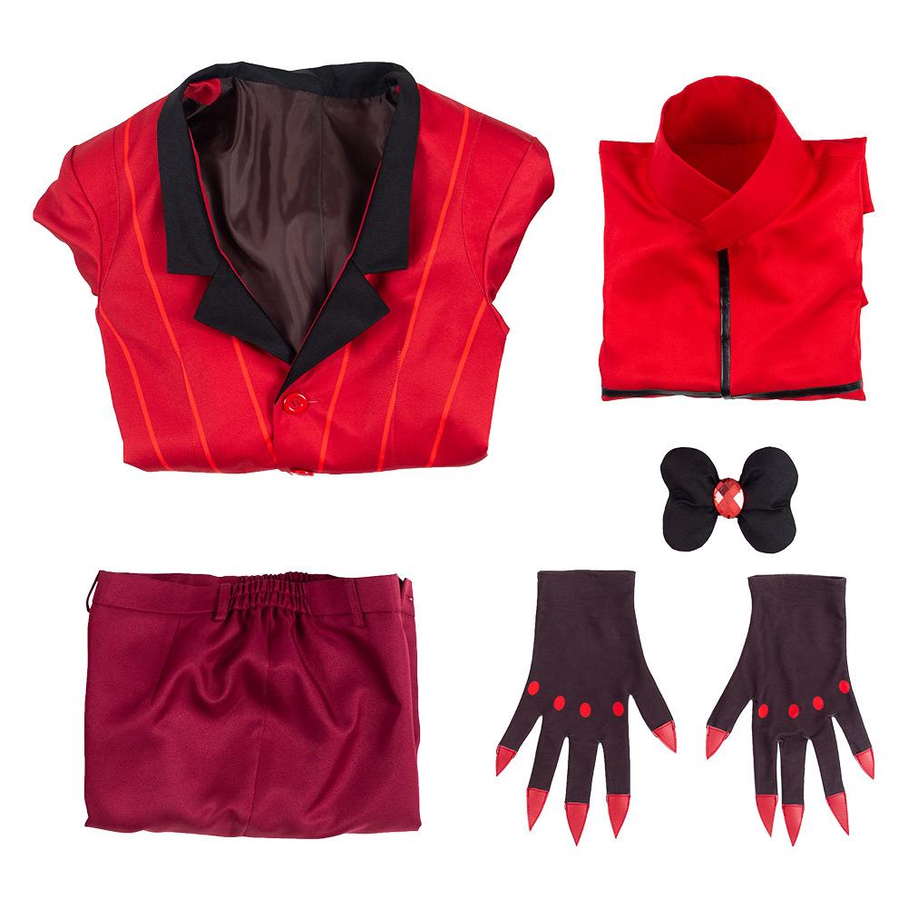Hazbin Hotel ALASTOR Outfits Red Uniform Halloween Carnival Cosplay Costume