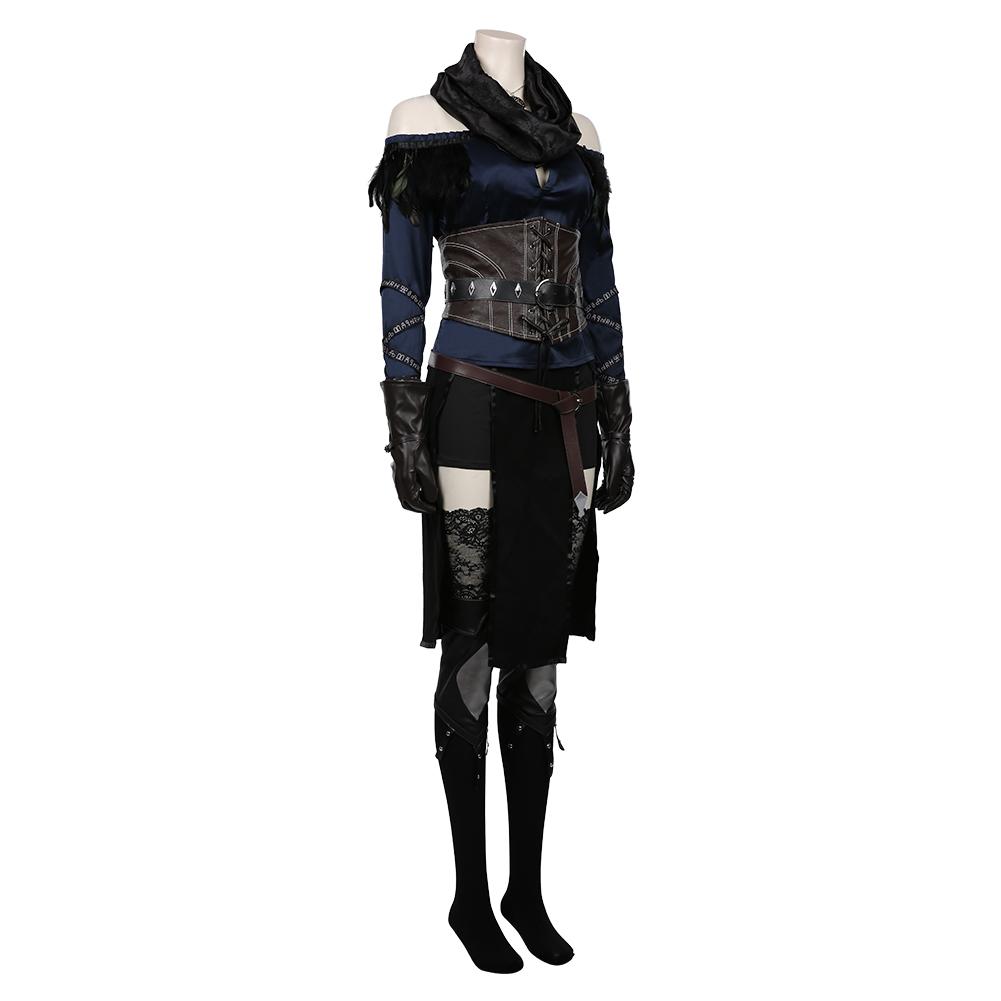 The Witcher 3: Wild Hunt-Yennefer Top Skirt Outfits Cosplay Costume Halloween Carnival Suit