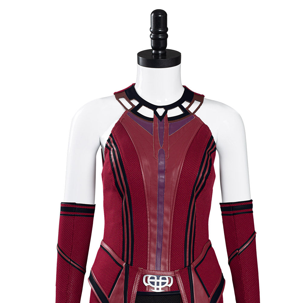 TV Wandavision Scarlet Witch Cosplay Costume Festival Party Outfit 