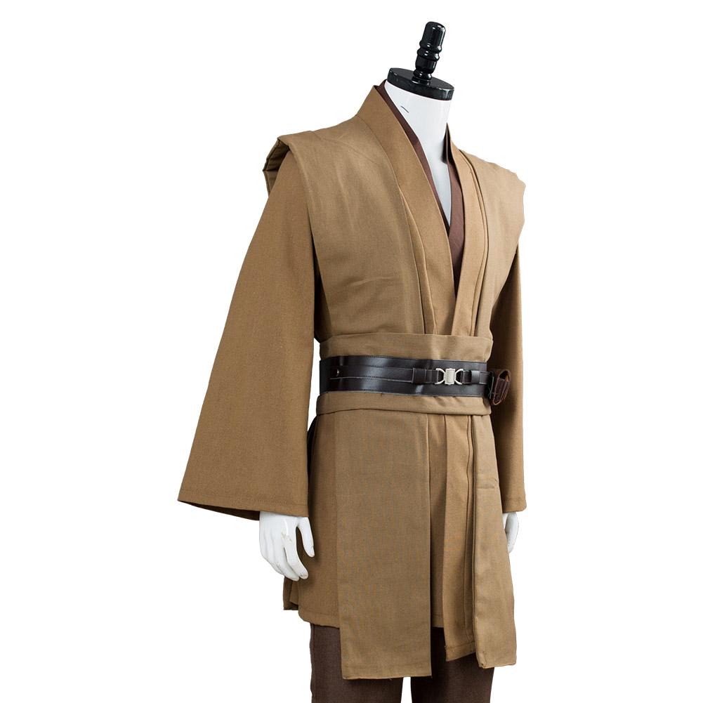 Movie Star Wars Kenobi Jedi TUNIC Outfits Brown Version No Cloak Halloween Carnival Suit Cosplay Costume