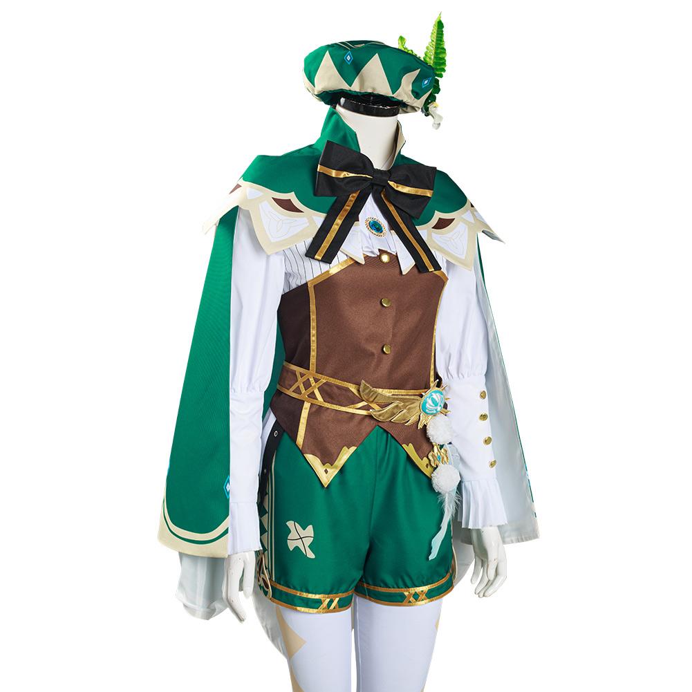 Game Genshin Impact Venti Cosplay Costume Outfit Suit Festival Christmas Carnival Party 