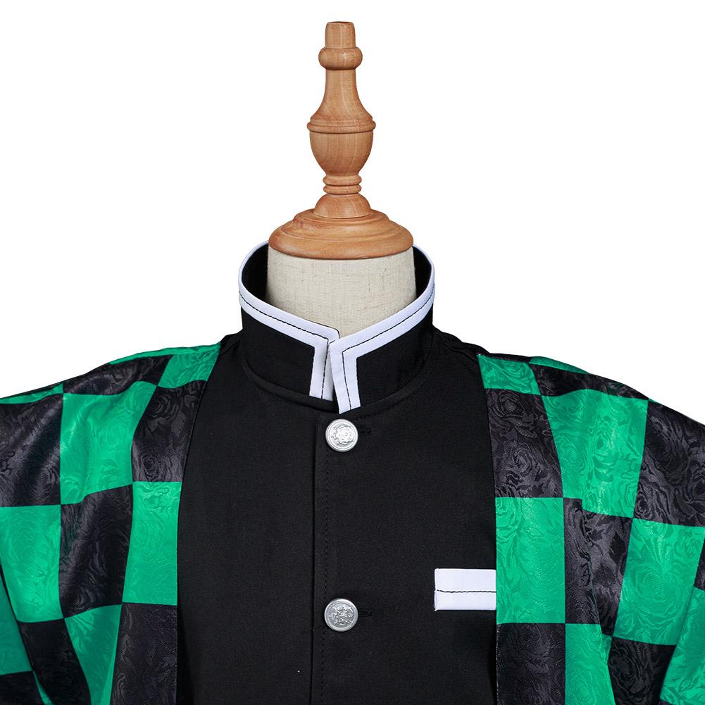 Demon Slayer: Kimetsu no Yaiba Kamado Tanjirou Kids Kimono Outfits Cosplay Costume Halloween Carnival Suit