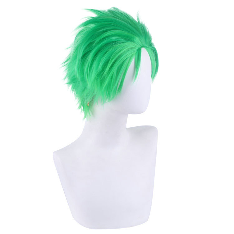 Anime One Piece Roronoa Zoro Cosplay Wig Heat Resistant Synthetic Hair Carnival Halloween Party Props