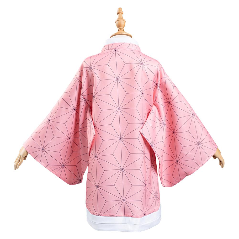 Demon Slayer: Kimetsu no Yaiba Kamado Nezuko Kimono Coat Cosplay Costume for Kids Children