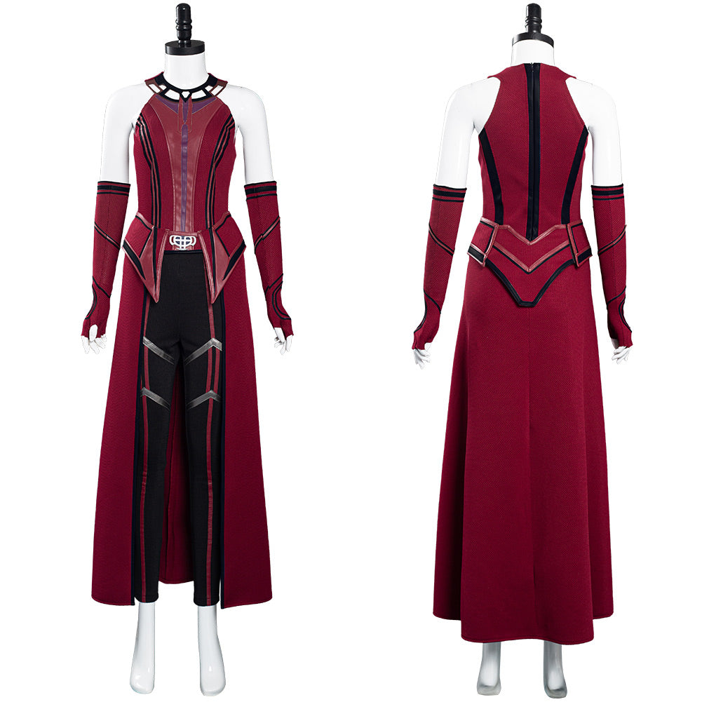 TV Wandavision Scarlet Witch Cosplay Costume Festival Party Outfit 