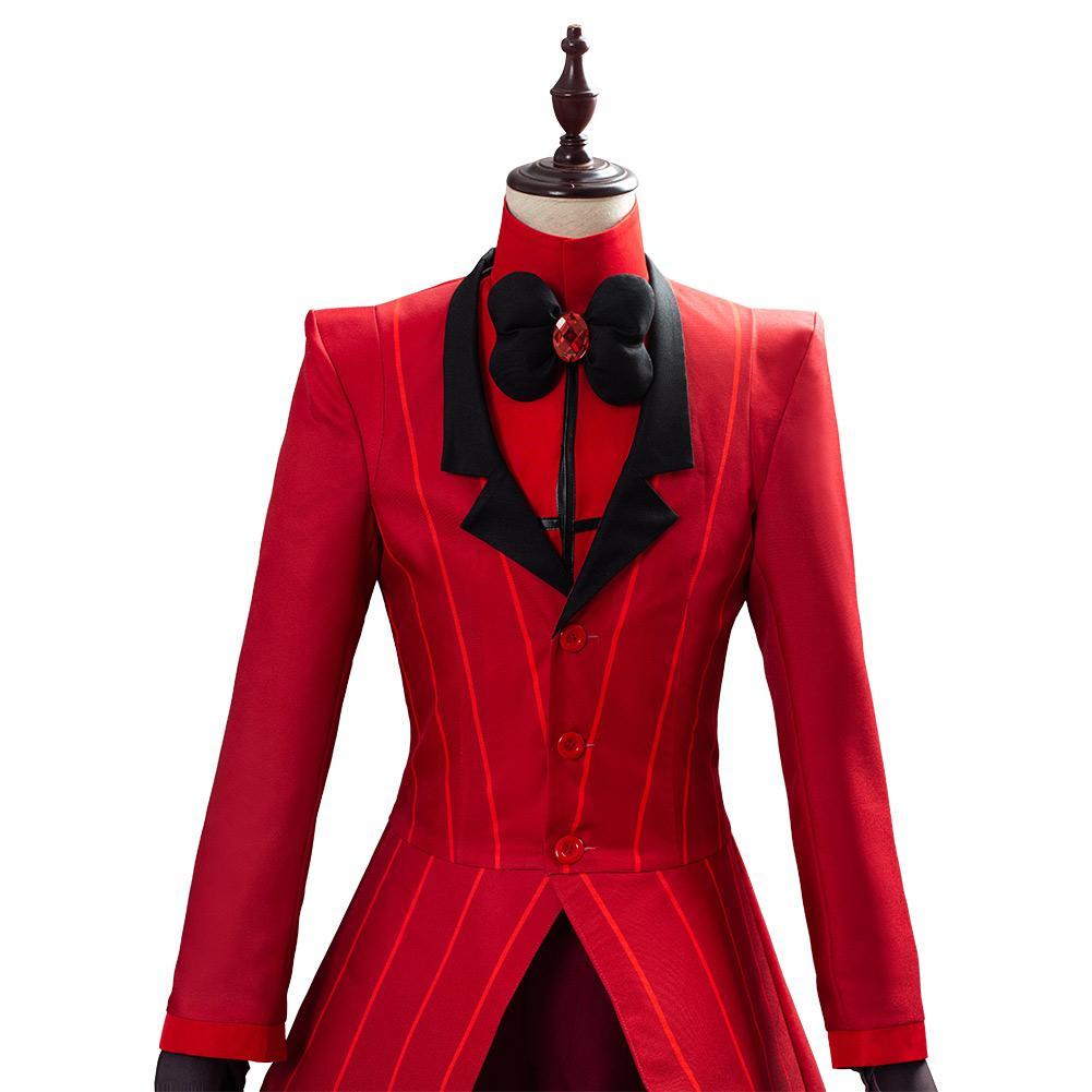 Hazbin Hotel ALASTOR Outfits Red Uniform Halloween Carnival Cosplay Costume