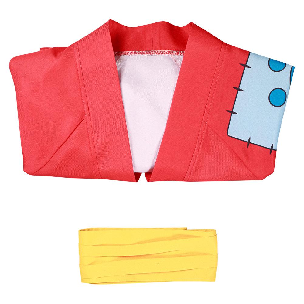 One Piece Wano Country Monkey D. Luffy Kimono Outfits Cosplay Costume Halloween Carnival Suit