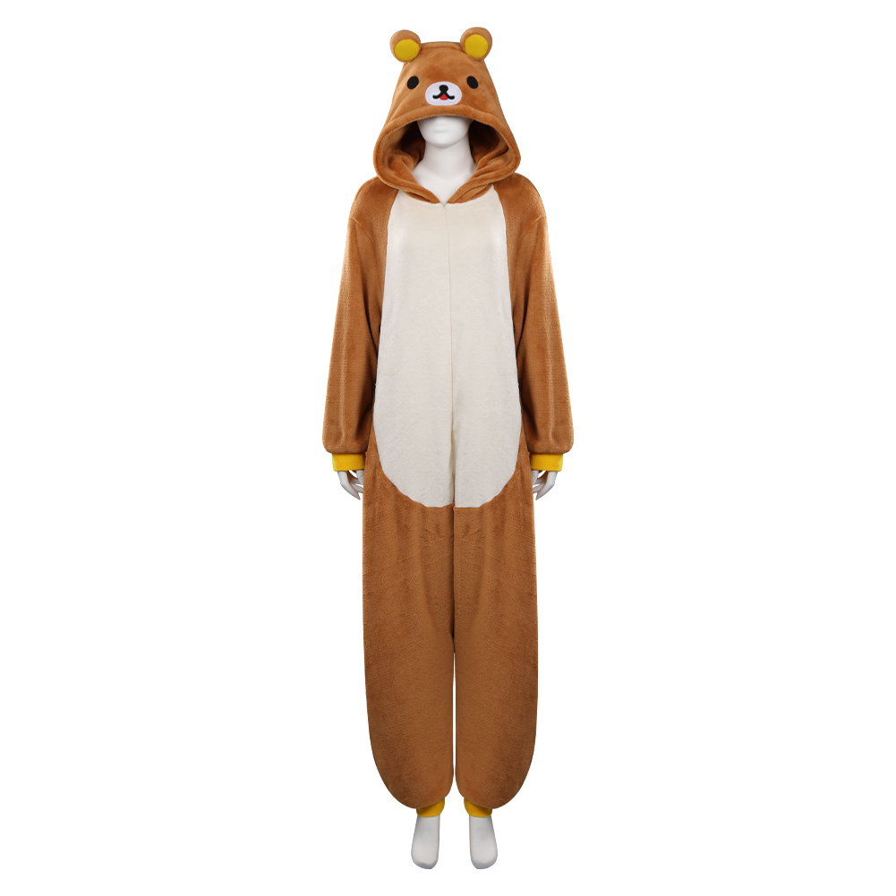 Anime Rilakkuma Theme Park Adventure Brother Bear Cosplay Costume Jumpsuit Sleepwear UUstyle®