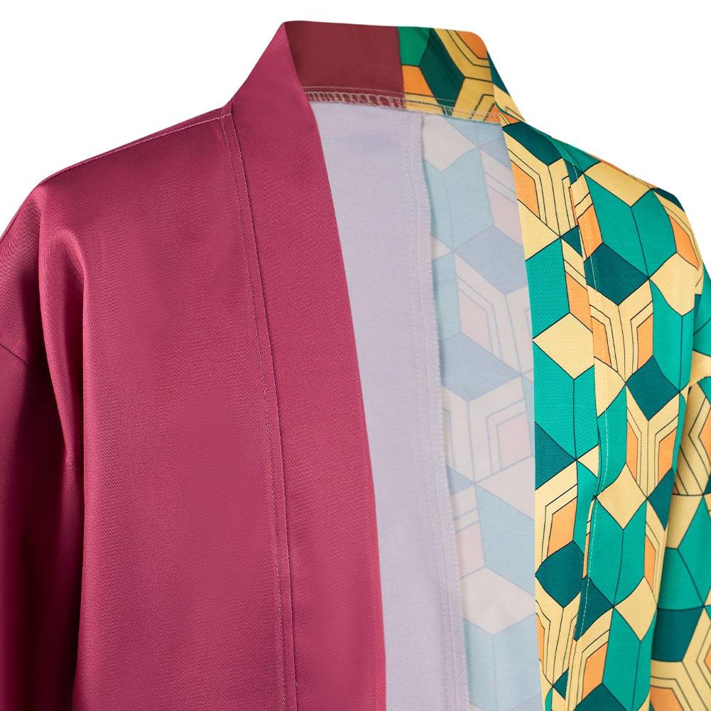 Demon Slayer Tomioka Giyuu Halloween Carnival Suit Cosplay Costume with Earrings Belt