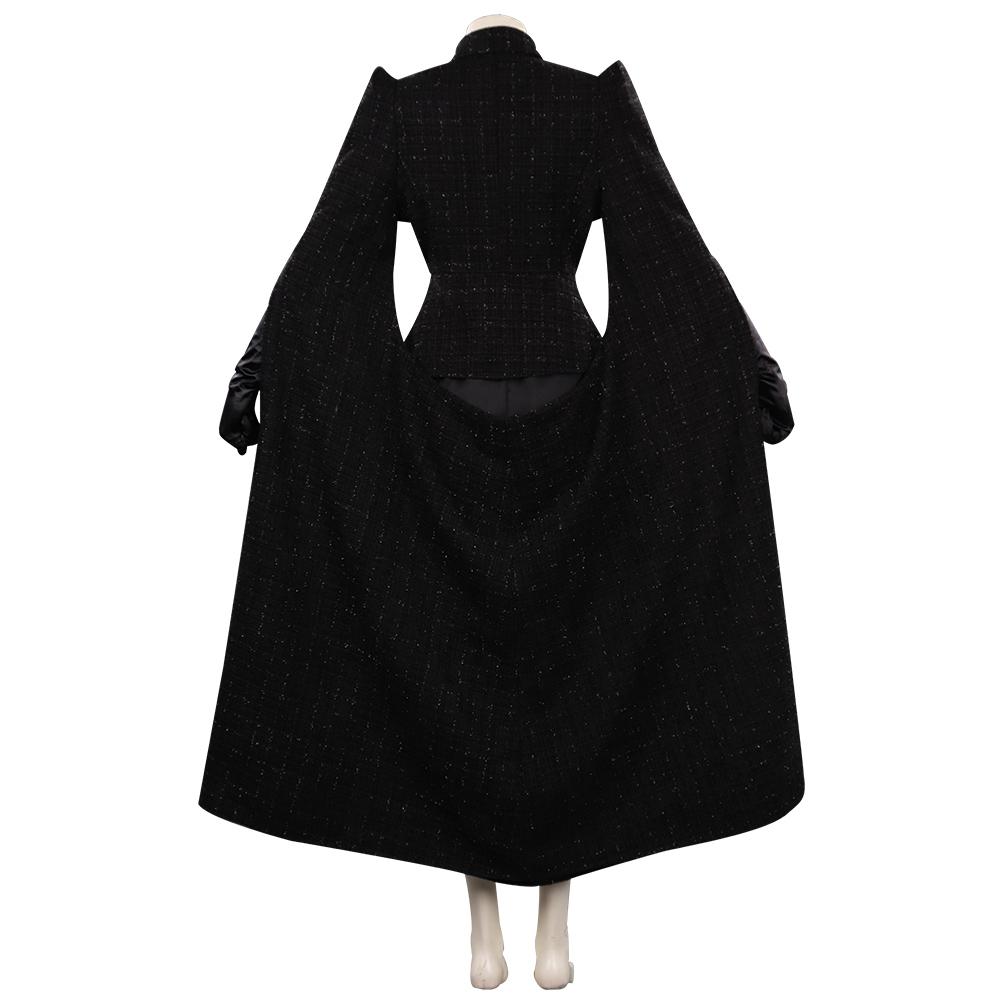 Cruella Black Coat Outfit Cosplay Costume Halloween Carnival Suit