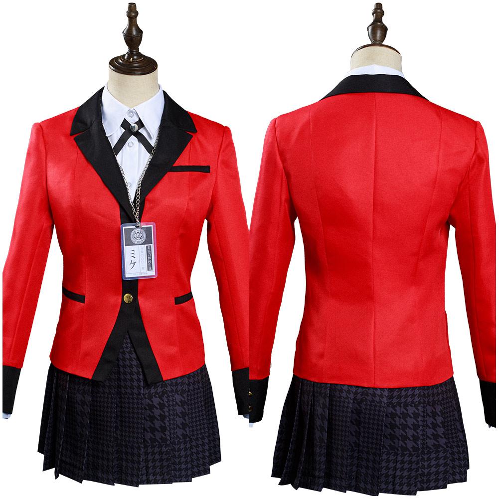 Kakegurui: Compulsive Gambler Jabami Yumeko/Meari Saotome Uniform Skirt Outfits Cosplay Costume Halloween Carnival Suit