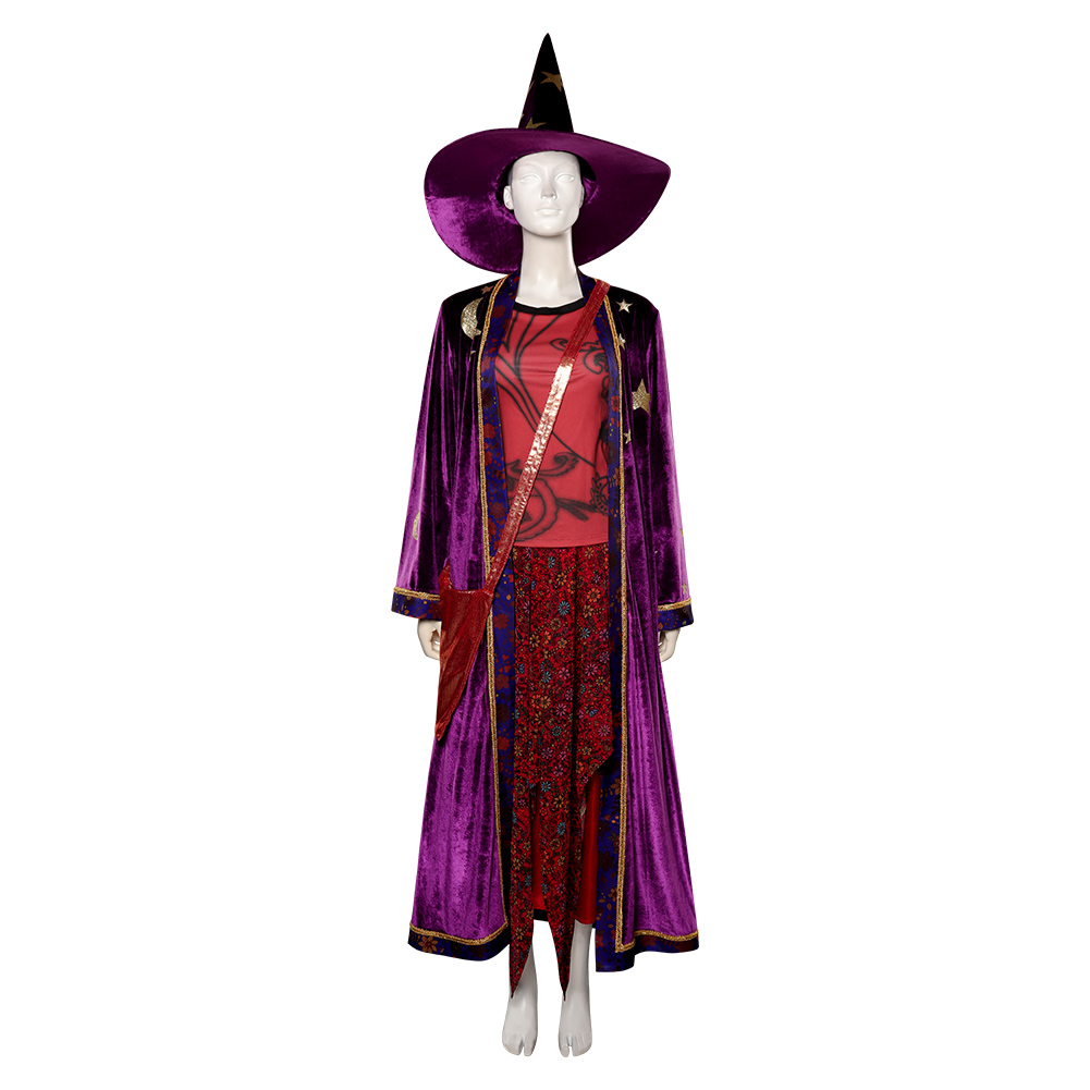 Movie Halloweentown Marnie Piper Cosplay Costume Dress Hat Bag Outfits Halloween Carnival