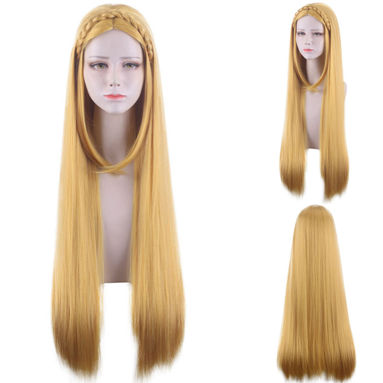 Game The Legend of Zelda Princess Zelda Cosplay Wig Heat Resistant Synthetic Hair Carnival Halloween Party Props