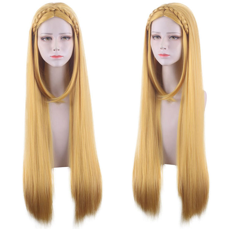 Game The Legend of Zelda Princess Zelda Cosplay Wig Heat Resistant Synthetic Hair Carnival Halloween Party Props