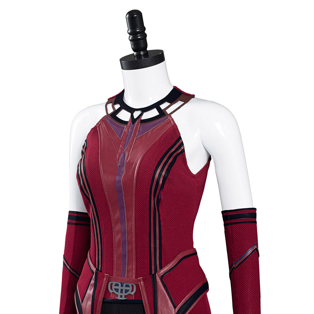 TV Wandavision Scarlet Witch Cosplay Costume Festival Party Outfit 