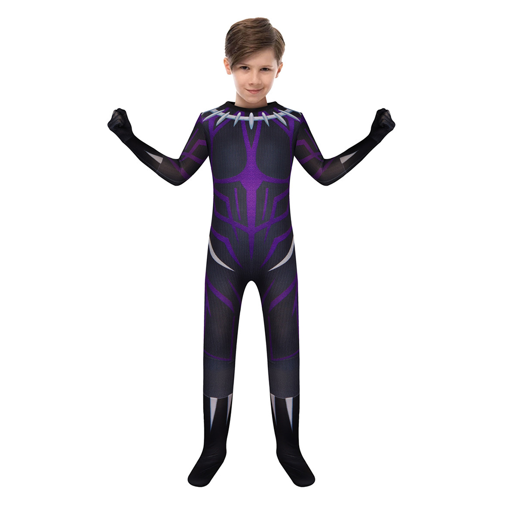 Movie Black Panther：Wakanda Forever Kids Cosplay Costume Jumpsuit Mask Outfits Halloween Carnival