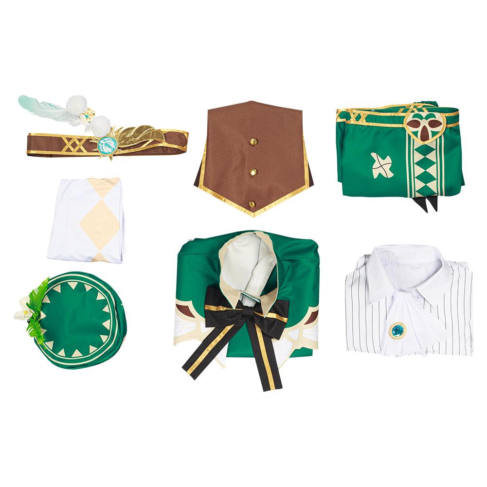 Game Genshin Impact Venti Cosplay Costume Outfit Suit Festival Christmas Carnival Party 