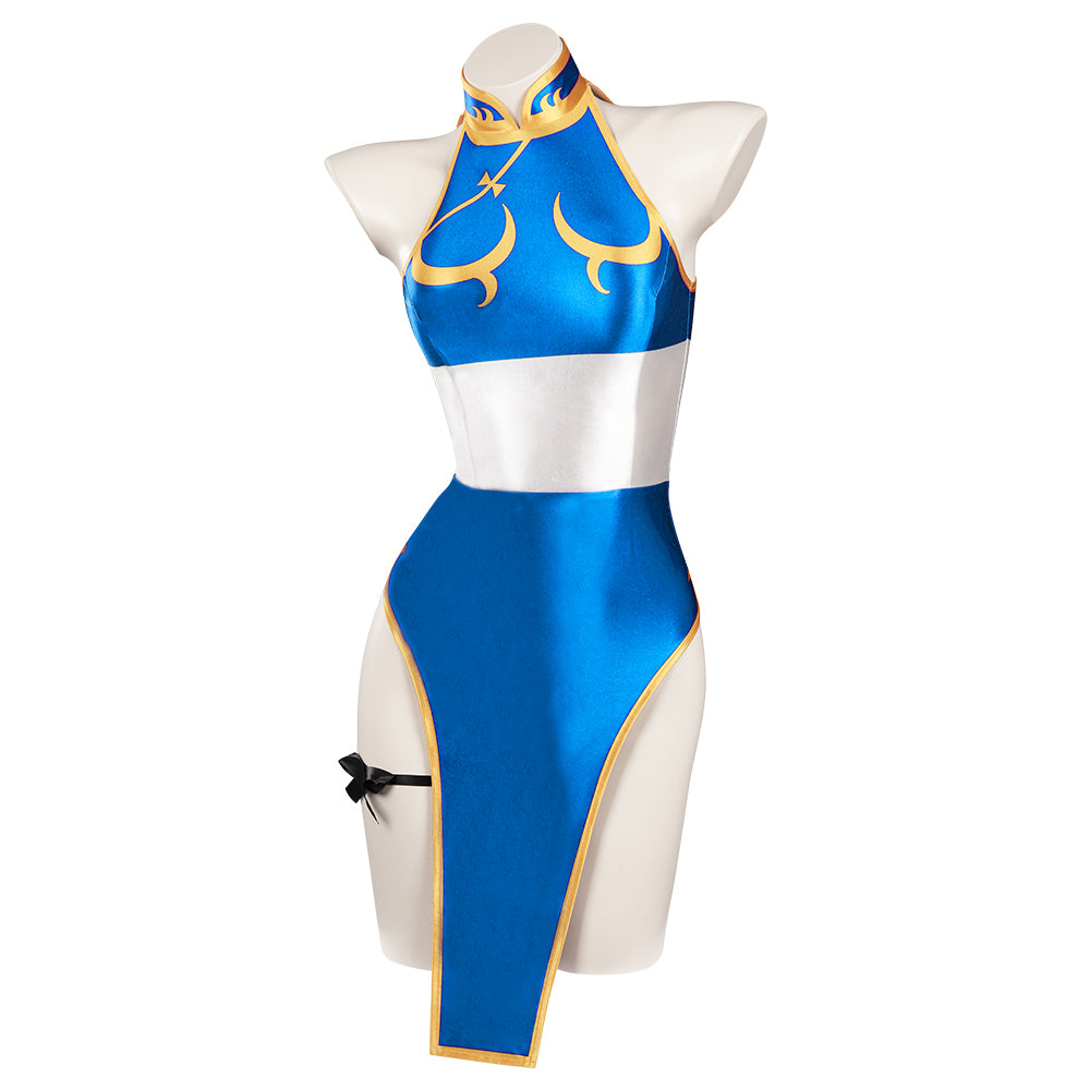 Game Street Fighter Chun Li Cosplay Party Costume Swimsuit Set Festival  UUstyle®