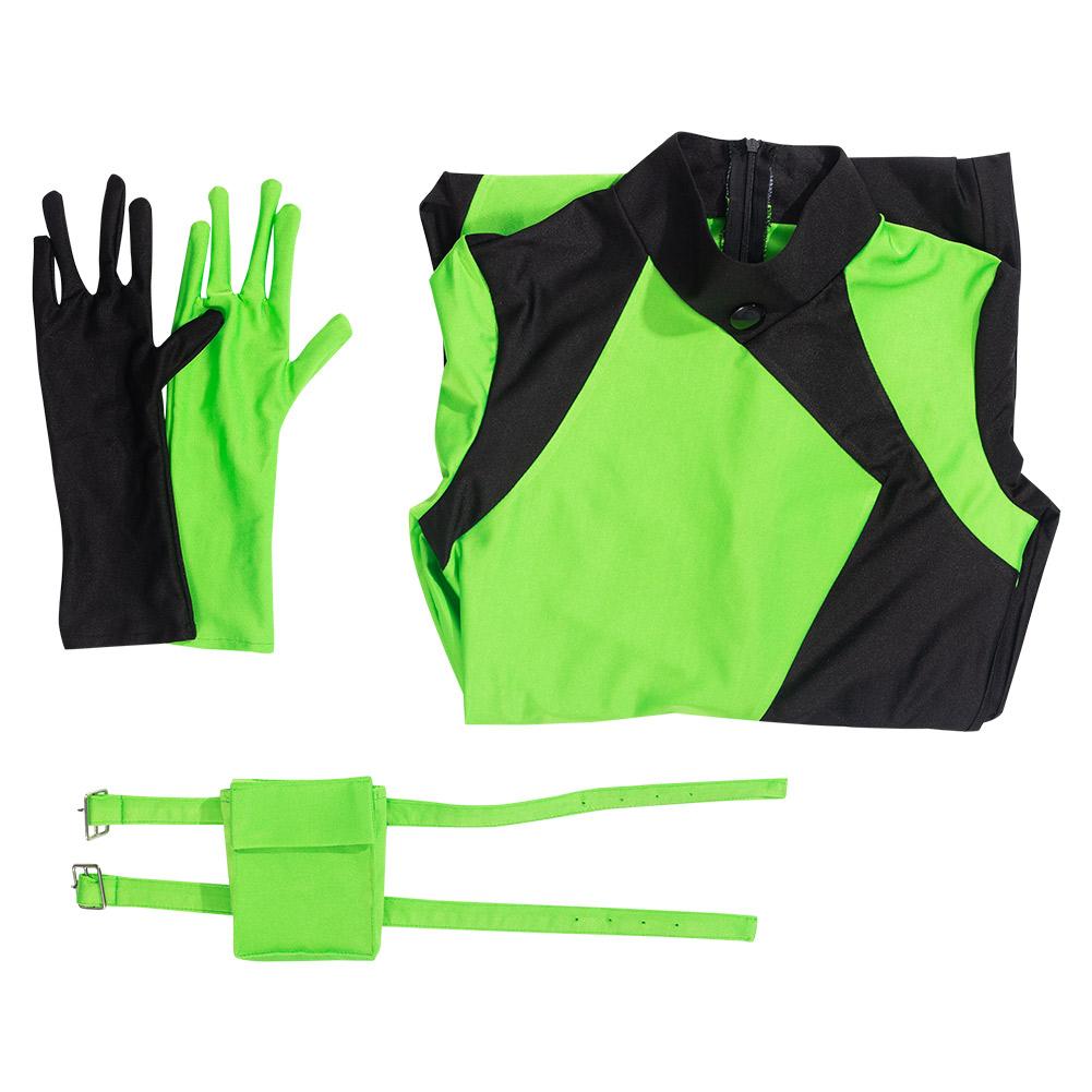 Kim Possible Shego Cosplay Costume Adult Jumpsuit Halloween Carnival Suit
