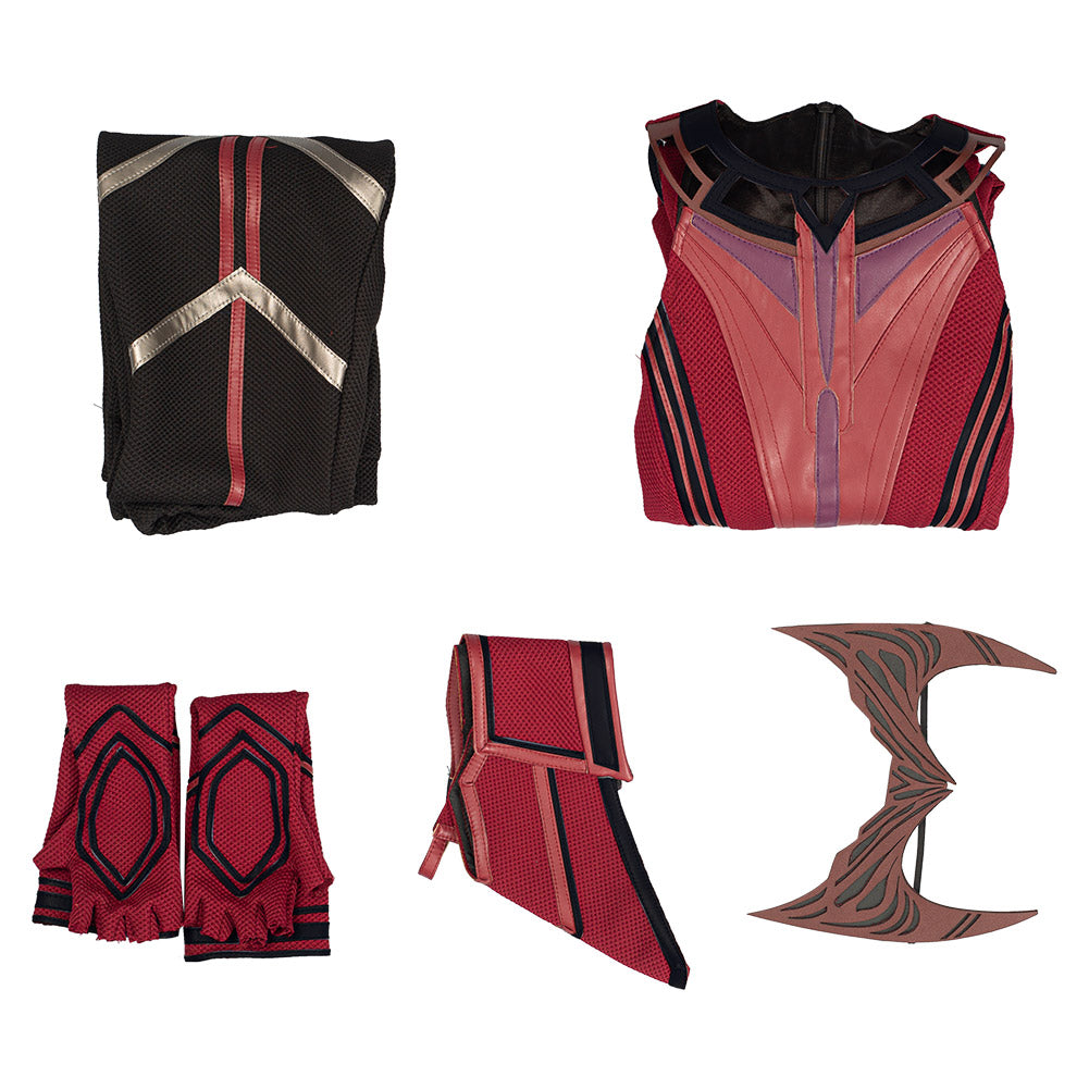 TV Wandavision Scarlet Witch Cosplay Costume Festival Party Outfit 