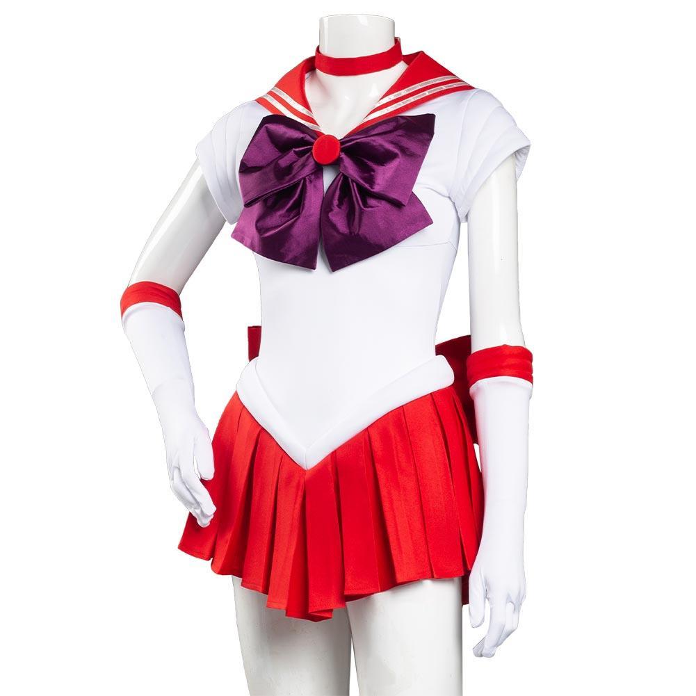 Anime Sailor Moon Hino Rei Uniform Cosplay Skirt Dress Outfit Set Christmas Costume Festival Carnival