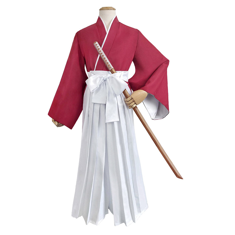 Movie Rurouni Kenshin Himura Kenshin Kimono Cosplay Costume Festival Party Outfit