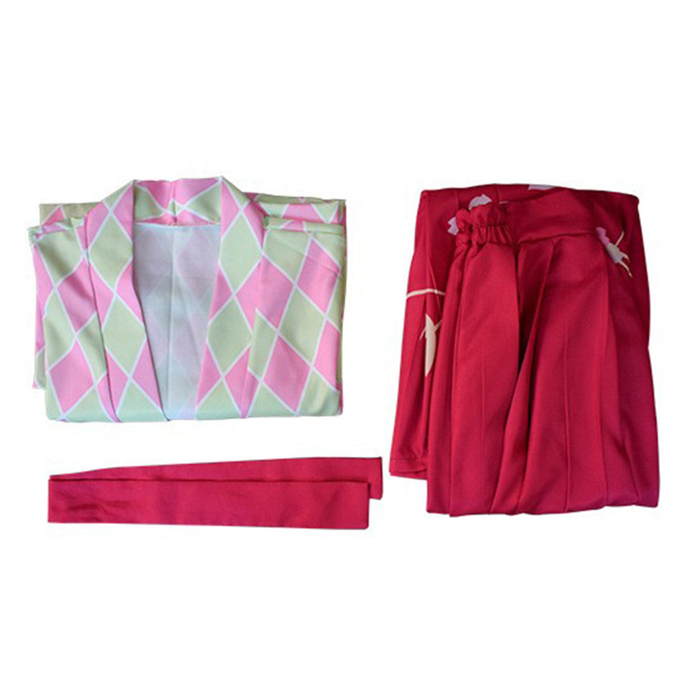 Anime Demon Slayer Kanroji Mitsuri Cosplay Kimono Costume Festival Christmas Carnival Party Outfit