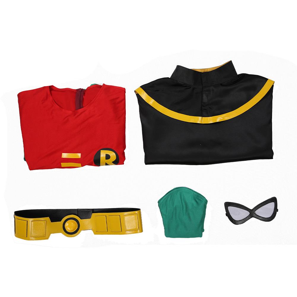Anime Teen Titans Robin Jumpsuit Outfits Cosplay Costume Halloween Carnival Suit