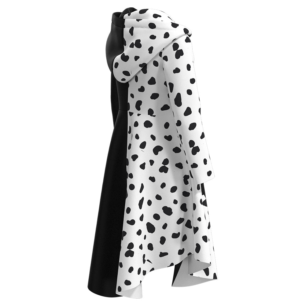 Movie Cruella Kids Cosplay Costume Skirt Dress Festival Outfit