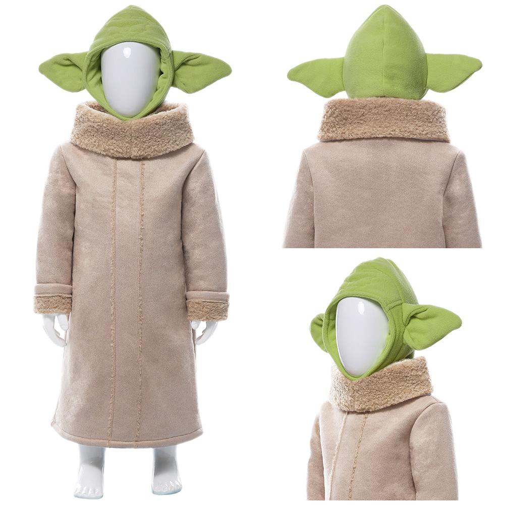 Movie Star Wars The Mandalorian Yoda Baby Outfits Halloween Carnival Suit Cosplay Costume For Kids Children