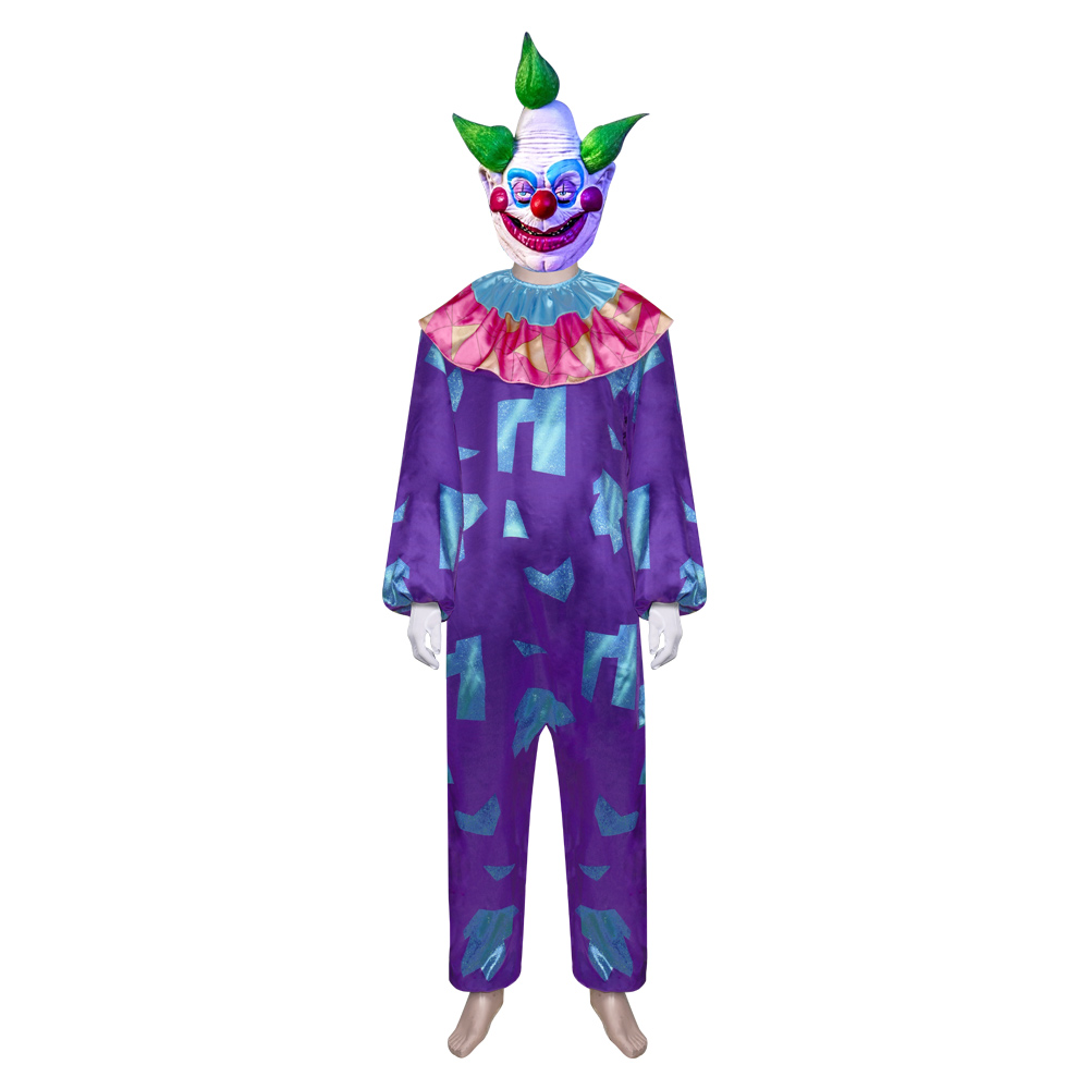 Movie Killer Klowns From Outer Space Jumbo Cosplay Costume Jumpsuit Outfits Halloween Carnival Suit