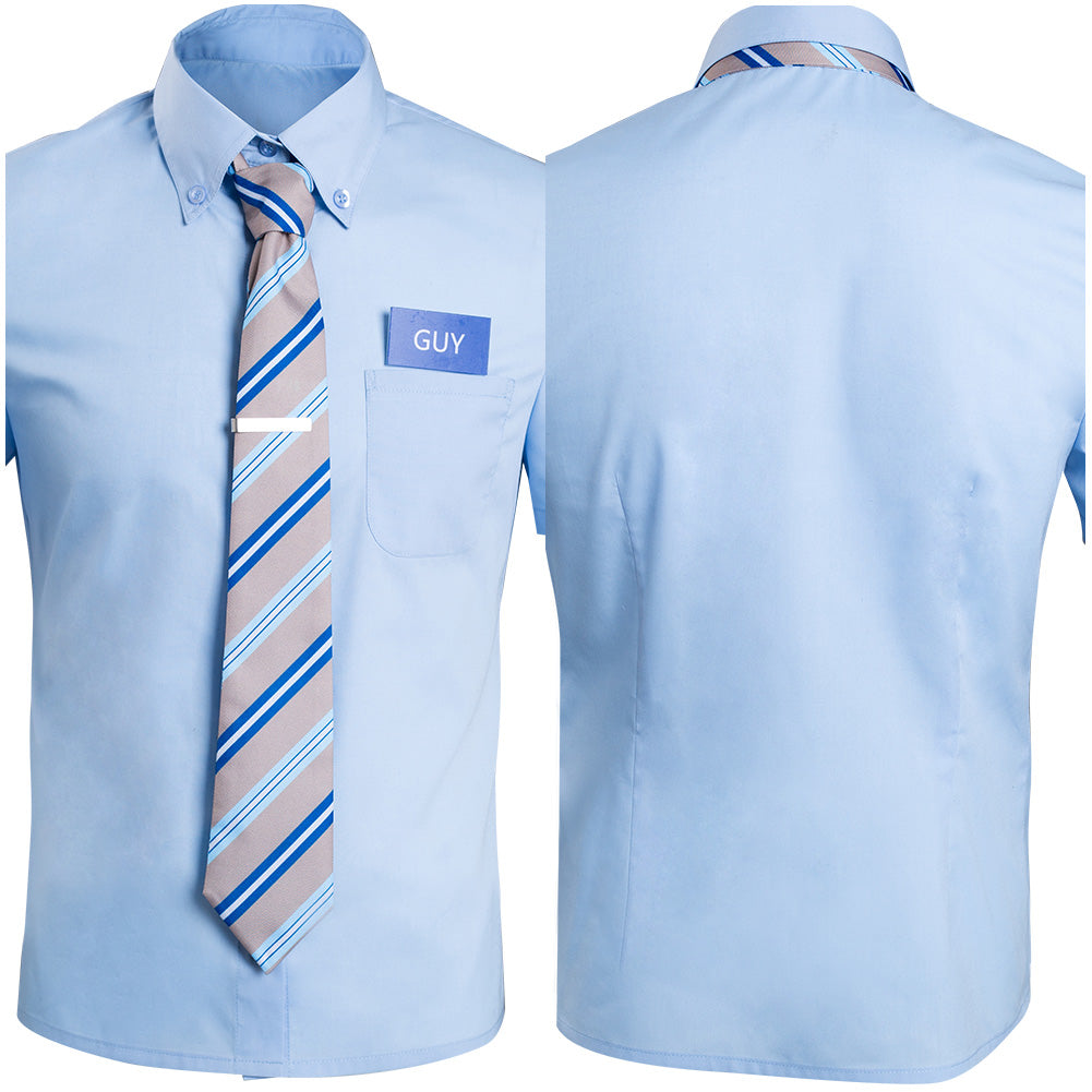 Movie FREE GUY Shirt Cosplay Costume Festival Party Outfit 