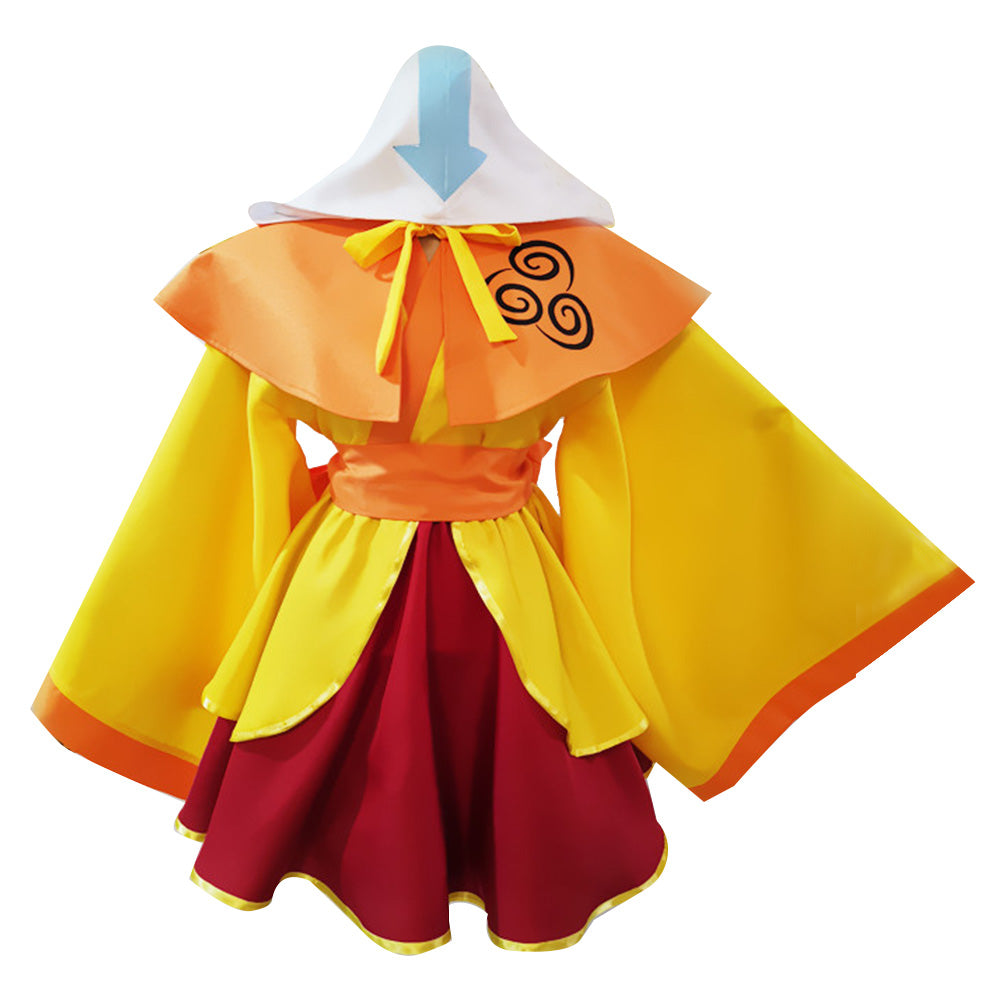 Anime Avatar Aang Cosplay Costume Skirt Dress Festival Outfit 