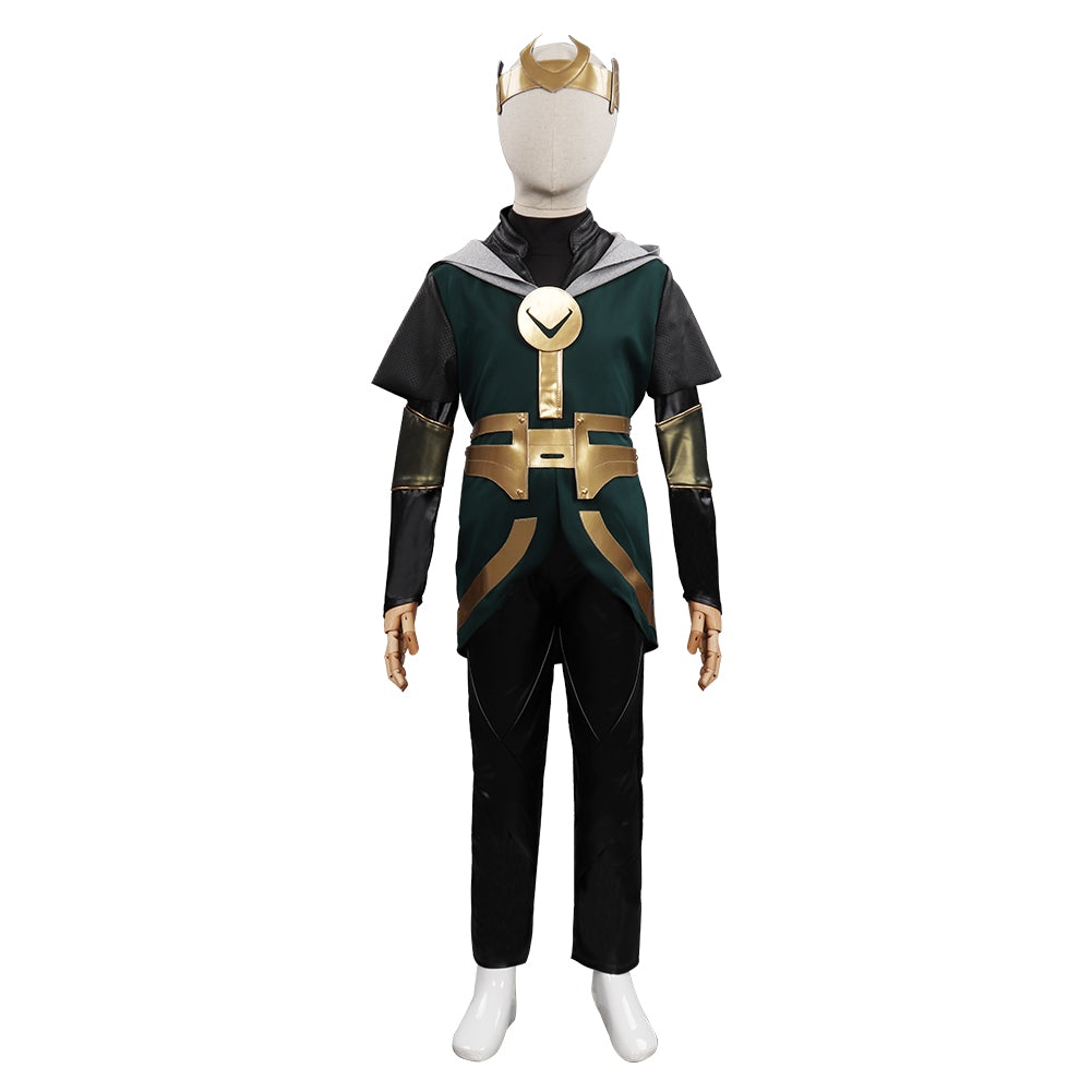 TV Loki 1 Kids Cosplay Costume Outfit Festival Christmas Carnival Party