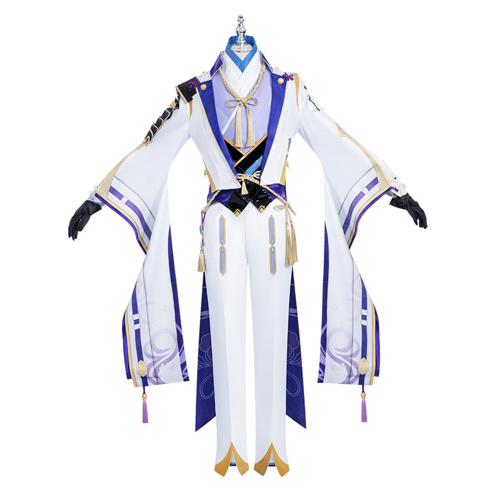 Game Genshin Impact Kamisato Ayato Cosplay Costume Outfit Festival Christmas Carnival Party