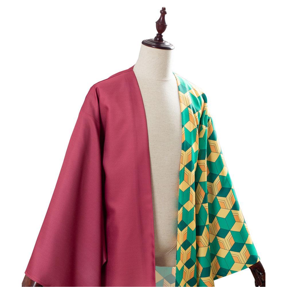 Anime Demon Slayer: Kimetsu no Yaiba Tomioka Giyuu Kimono Cloak Outfits Halloween Carnival Suit Cosplay Costume