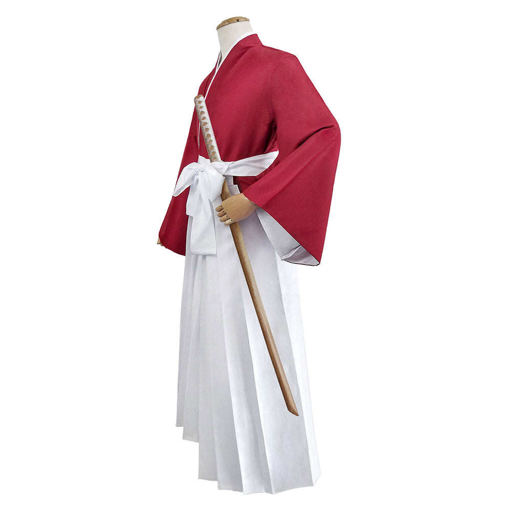 Movie Rurouni Kenshin Himura Kenshin Kimono Cosplay Costume Festival Party Outfit