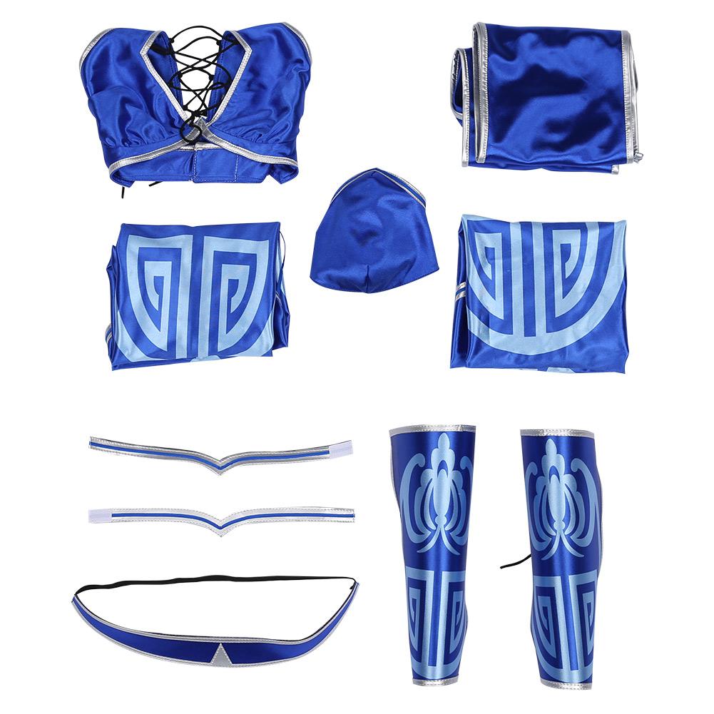 Game Mortal Kombat Kitana Outfits Halloween Carnival Suit Cosplay Costume
