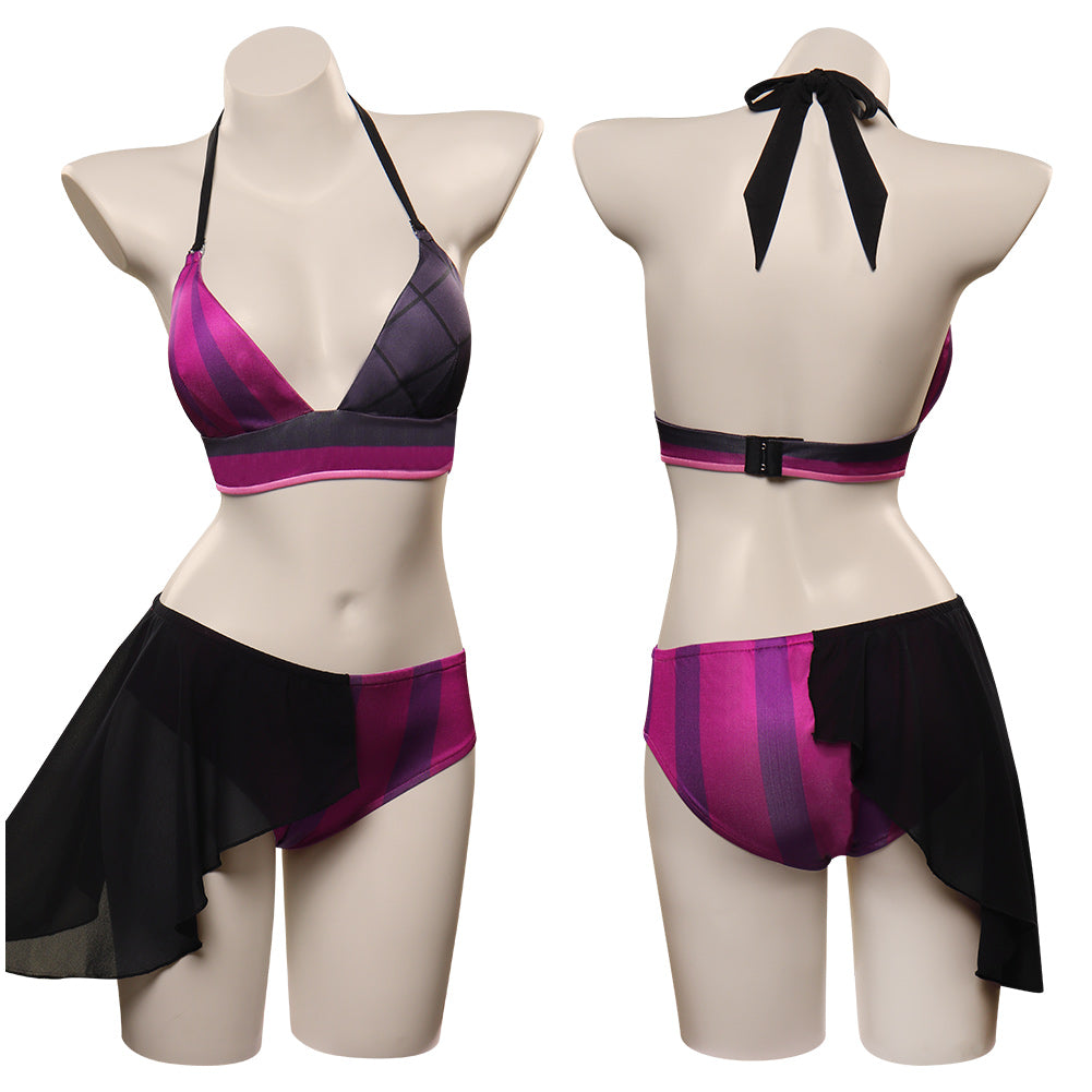Game League of Legends Jinx Cosplay Party Costume Swimsuit Set Festival UUstyle®