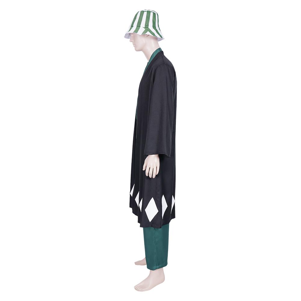 Anime Bleach Urahara Kisuke Coat Pants Hat Outfits Cosplay Costume Halloween Carnival Suit