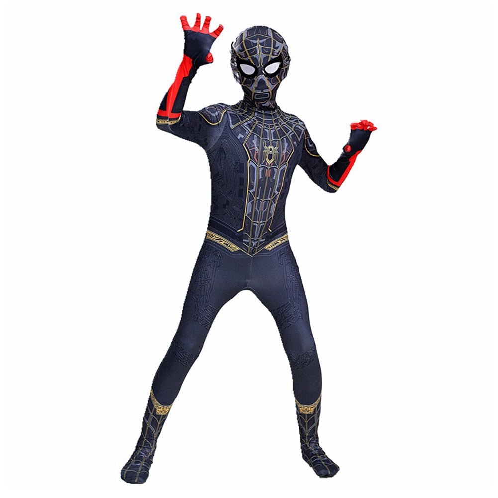 Movie Spiderman No Way Home Kids Jumpsuit Cosplay Costume Outfit Festival Christmas Carnival Party