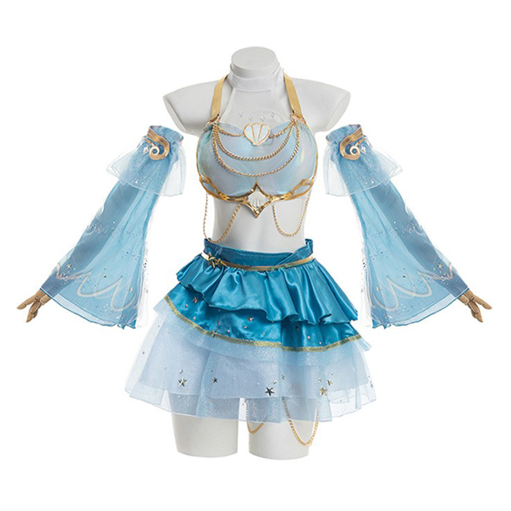 Game League of Legends LoL Seraphine Cosplay Costume Dress Outfits Halloween Carnival Suit