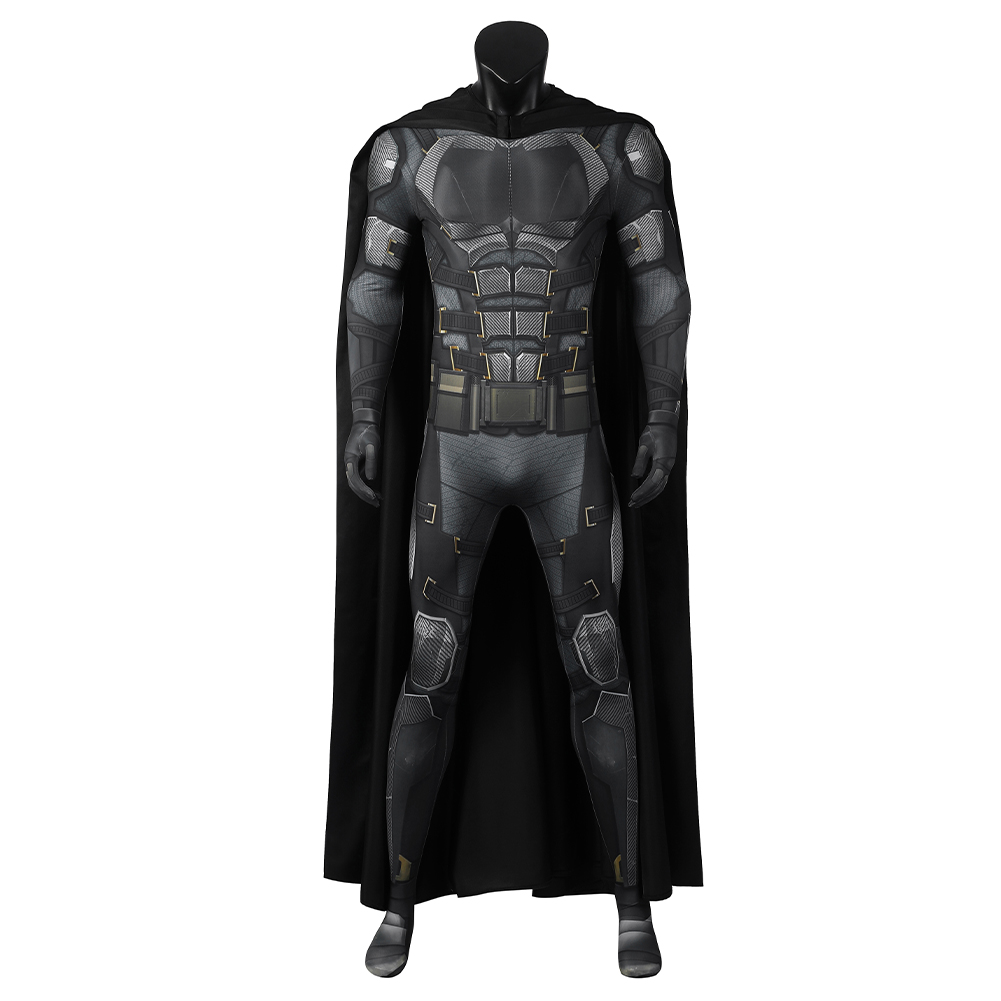 Movie Justice League Batman Bruce Wayne Cosplay Costume Jumpsuit Cloak Outfits Halloween Carnival