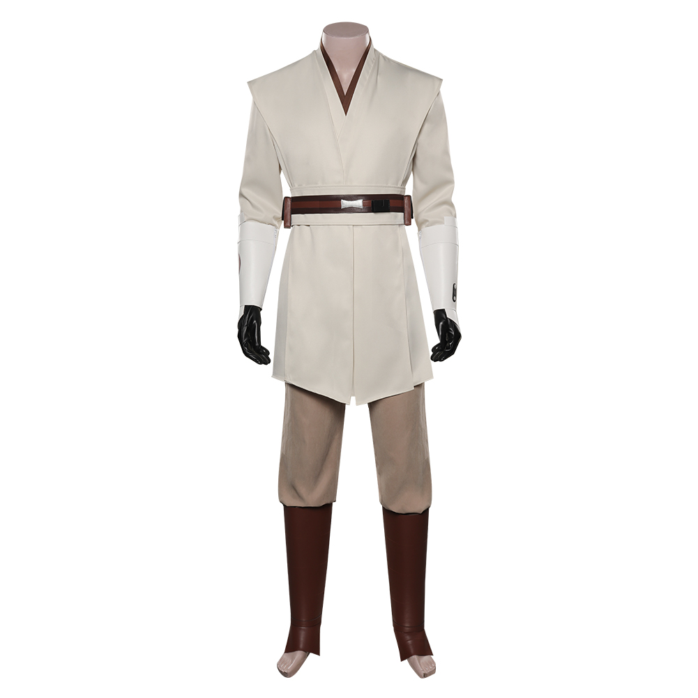 Movie Star Wars: The Clone Wars Obi Wan Kenobi Cosplay Costume Outfits Halloween Carnival Suit
