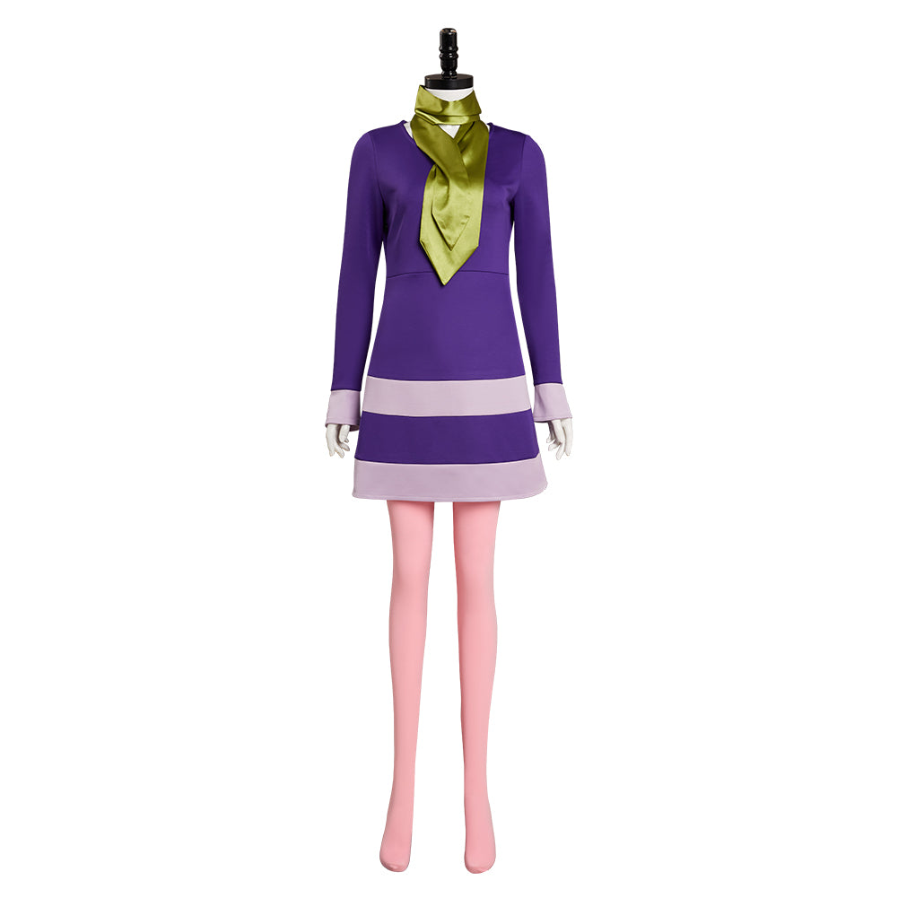 Anime Scooby Doo Where Are You Daphne Blake Cosplay Costume Skirt Dress Festival Outfit 